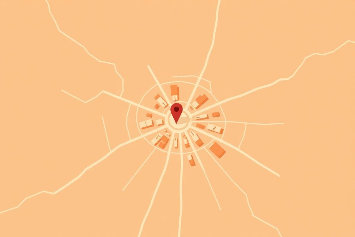 Map illustration showing Shilpi Plaza Road area in Rewa city center